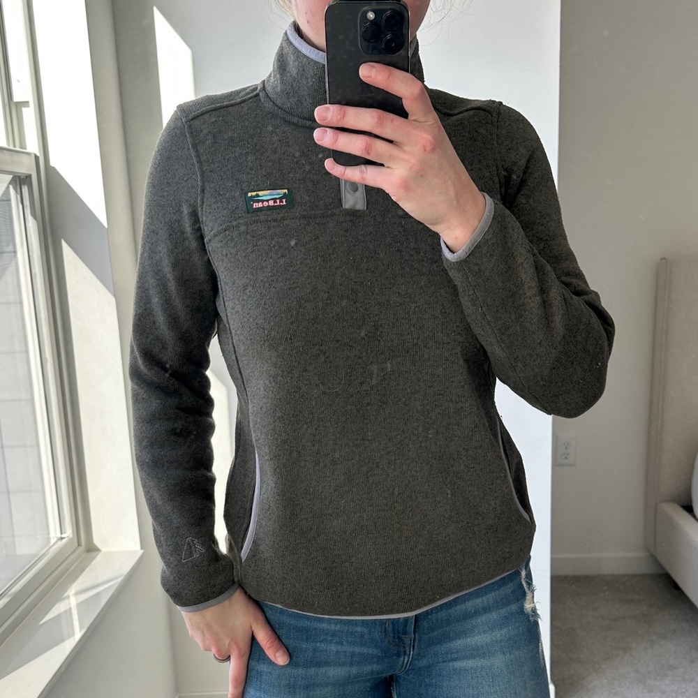 L.L. Bean Women's Charcoal Turtleneck Sweater